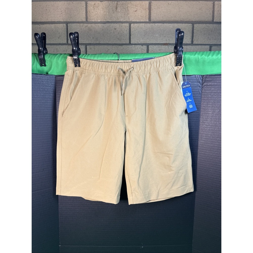Nautica Boy's Stretch School Uniform Shorts Size 18 Khaki